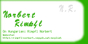 norbert rimpfl business card